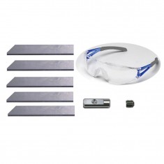 Thin Long Blade Set with Blade Anchor, Blade Anchor Screw and Safety Goggles (5pcs)