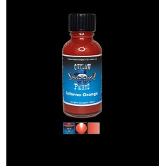 Acrylic Lacquer Paint - Metallic Colour Inferno Orange (30ml)