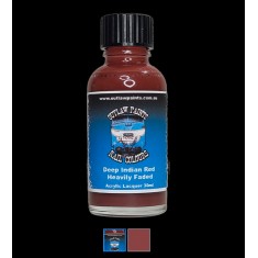 Acrylic Lacquer Paint - Solid Colour Deep Indian Red (30ml)