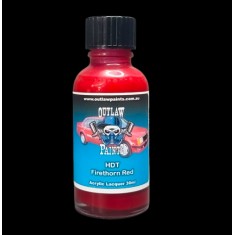 Acrylic Lacquer Paint - Solid Colour HDT Firethorn Red (30ml)