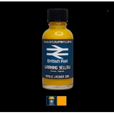 Acrylic Lacquer Paint - British Rail Warning Panel/Signals Yellow (30ml)