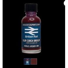 Acrylic Lacquer Paint - British Rail GWR Coach Brown (30ml)