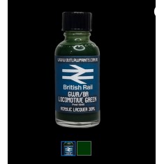Acrylic Lacquer Paint - British Rail GWR Locomotive Green Post 1945 (30ml)