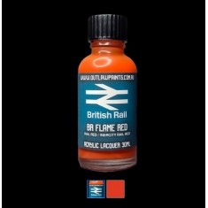 Acrylic Lacquer Paint - Solid Colour BR Flame Red (30ml)