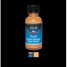 Acrylic Lacquer Paint - Solid Colour Electric Orange Base Colour (30ml)