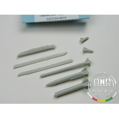 1/48 AMRAAM + Sidewinder 9X w/ Launch Rail (2 Missiles & 1 Launch Rail)