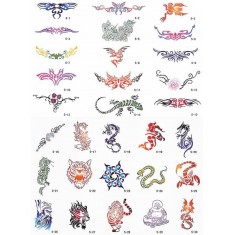 Airbrush Tattoo Stencil Design Book No.2 (30 Large Designs)