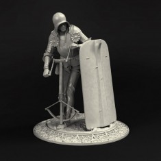 75mm Scale Crossbowman, Mid if The 15th Century