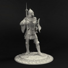 75mm Scale German Knight With ''Klappvisor'' Bascinet End of The 14th Century