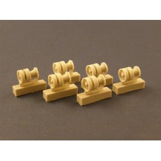 1/35 Burn out Return Rollers for WWII Soviet KV-I/II Tanks (6pcs)