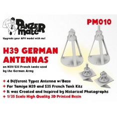 1/35 H39 German Antennas for H39/S35 French Tanks
