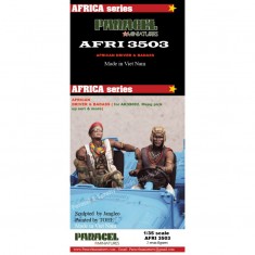1/35 African DRIVER and BADASS (2 Figures) for AK-35002/Meng Pick up/Guntruck