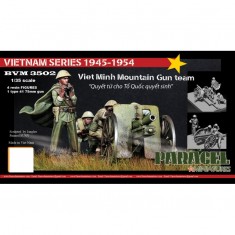 1/35 Vietminh Mountain Gun Team (4 figures + 1 Type 41 75mm gun)