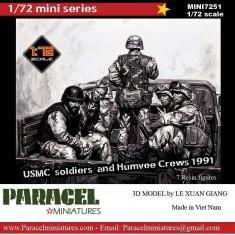 1/72 USMC Soldiers and Humvee Crews 1991 (7 figures)