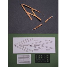 1/32 WWII Royal Air Force Fighter Cockpit Seat Belt Set for 2 Planes (Laser-cut Paper kit)