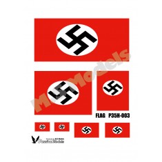 1/35 Flags of Hakenkreuz (WWII Germany) "Flying in the Wind" (printed on plastic paper)