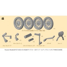1/35 German KS600 Motorcycle and Sidecar 3D Parts Set  for Tamiya #35384