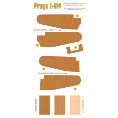 1/72 Praga E-114 Wing Beech Plywood Decals for Kovozavody Prostejov kits