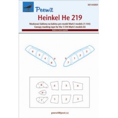 1/144 Heinkel He 219 Canopy Masks for Mark I kits
