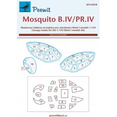 1/144 Mosquito B.IV/PR.IV Canopy Masks for Mark I kits