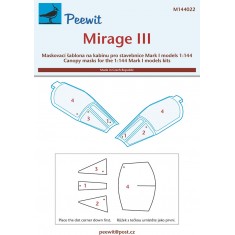 1/144 Mirage III Canopy Masks for Mark I kits
