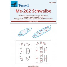 1/144 Me-262 Schwalbe Canopy Masks for Eduard / Mark I kits