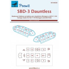 1/144 SBD-3 Dauntles Canopy Masks for Brengun/JACH kits
