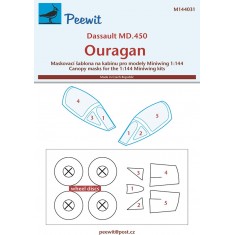 1/144 MD.450 Ouragan Canopy Masks for Miniwing kits