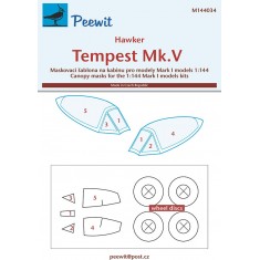 1/144 Tempest Mk.V Canopy Masks for Mark I kits