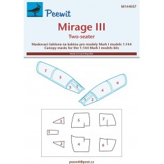 1/144 Mirage III Two-seater Canopy Masks for Mark I kits