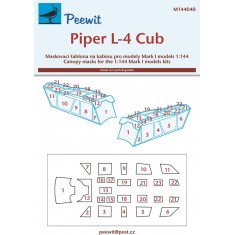 1/144 Piper L-4 Canopy Masks for Mark I kits