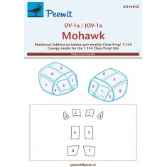1/144 OV-1a / JOV-1a Mohawk Canopy Masks for Clear Prop kits
