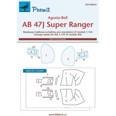 1/144 AB 47J Super Ranger Canopy Masks for LF kits