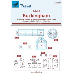 1/144 Bristol Buckingham Canopy Masks for Valom kits