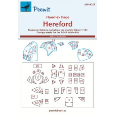 1/144 Handley Page Hereford Canopy Masks for Valom kits