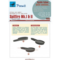 1/48 Spitfire Mk.I/II Wheel Bay Plugs Mask for Eduard kits