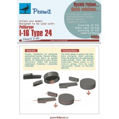 1/48 Polikarpov I-16 Type 24 Wheel Bay Plugs Mask for Eduard kits