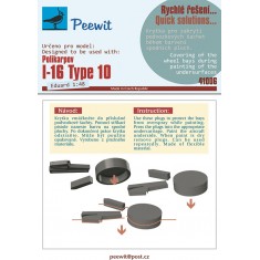 1/48 Polikarpov I-16 Type 10 Wheel Bay Plugs Mask for Eduard kits