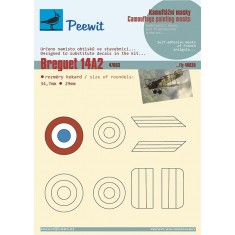 1/48 Breguet 14 French Insignia Self-Adhesive Camouflage Masks for Fly 48039