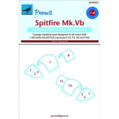 1/48 Spitfire Mk.Vb (older version) Canopy Masks for Airfix #05125 kits