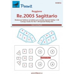 1/48 Reggiane Re.2005 Sagittario Canopy Masks for Special Hobby kits