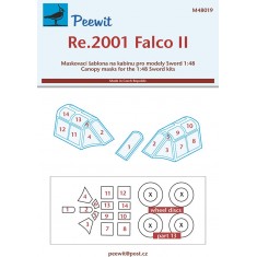 1/48 Reggianne Re.2001 Falco II Canopy Masks for Sword kits