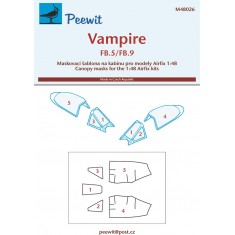 1/48 Vampire FB.5/FB.9 Canopy Masks for Airfix kits