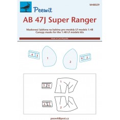 1/48 AB 47J Super Ranger Canopy Masks for LF kits