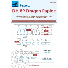 1/48 DH.89 Dragon Rapide Canopy Masks for Armory kits