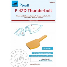 1/48 P47D Thunderbolt Canopy Masks for Italeri/ Academy/ Eduard kits