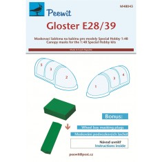 1/48 Gloster E28/39 Canopy Masks for Special Hobby kits
