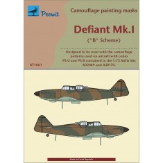 1/72 Defiant Mk.I Self-Adhesive Camouflage Masksfor Airfix 2015 #02069/50170