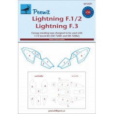 1/72 Lightning F.3 a F.1/2 Canopy Masks for Sword kits