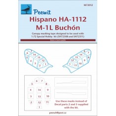 1/72 HA-1112 Buchon Canopy Masks for Special Hobby kits